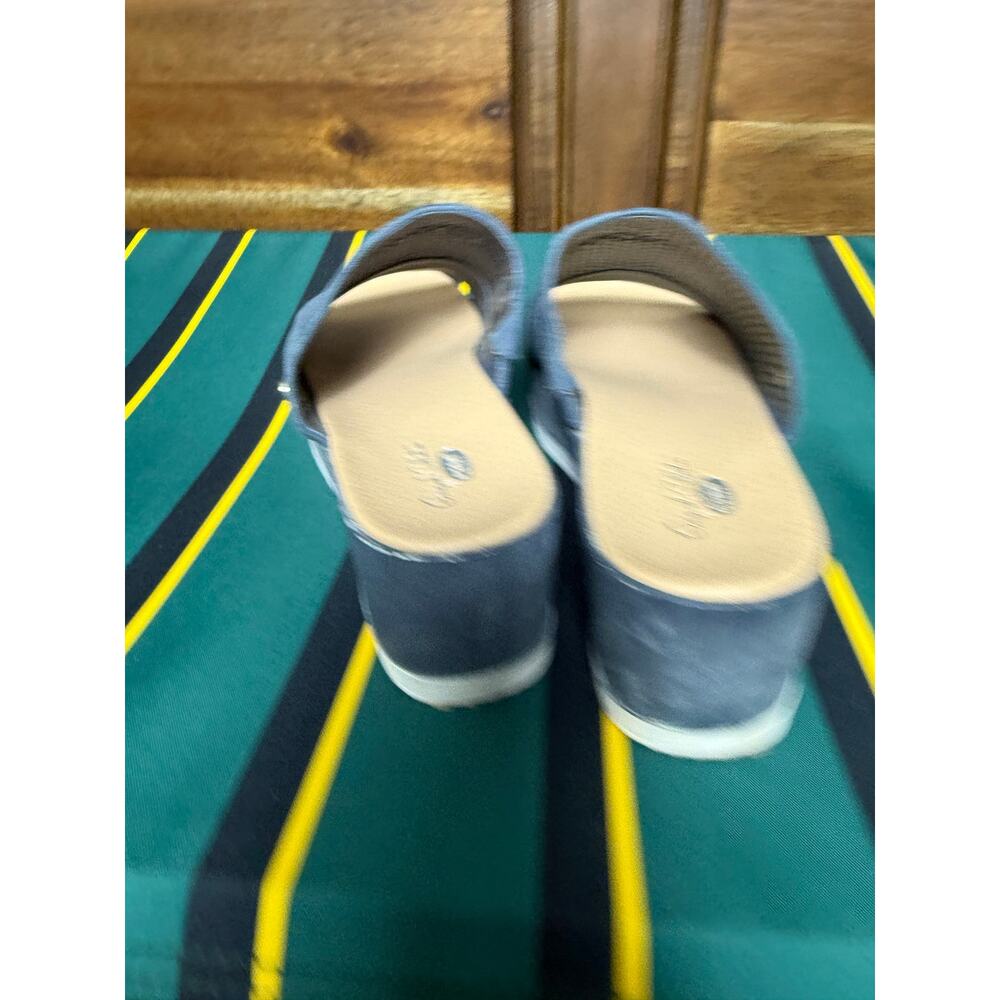 Dr. Scholl’s Original Collection slides shoes sandals platform Comfort Blue 7 - Picture 8 of 9